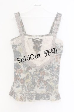 画像1: axes femme / 花柄トップス M ベージュ O-26-03-14-1074-AX-TO-IG-OS