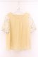 画像1: axes femme / 袖チュール刺繍トップス M イエロー O-26-03-14-1083-AX-TO-IG-OS (1)