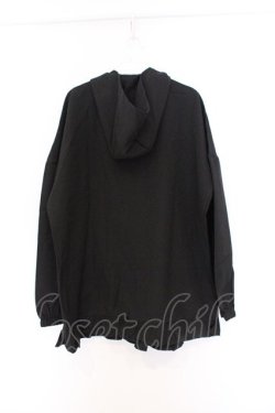 画像3: NieR Clothing / 裾フリルZIP OUTER【DESIGN刺繍】パーカー  ブラック O-26-03-14-1008-PU-TO-IG-OS