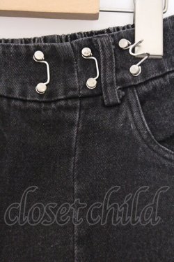 画像2: NieR Clothing / ホックタック裾ZIPPER DENIM PANTS パンツ  ブラック O-26-03-14-1009-PU-PA-IG-OS