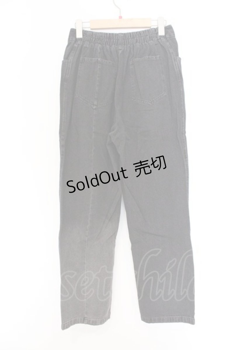 画像3: NieR Clothing / ホックタック裾ZIPPER DENIM PANTS パンツ  ブラック O-26-03-14-1009-PU-PA-IG-ZT484 (3)