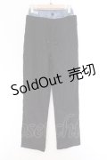NieR Clothing / レイヤードパンツ  ブラック×ブルー O-26-03-14-1010-PU-PA-IG-ZT484