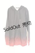 NieR Clothing / 転写ZIPパーカー  ブラック×レッドグラデーション O-26-03-14-1011-PU-TO-IG-OS
