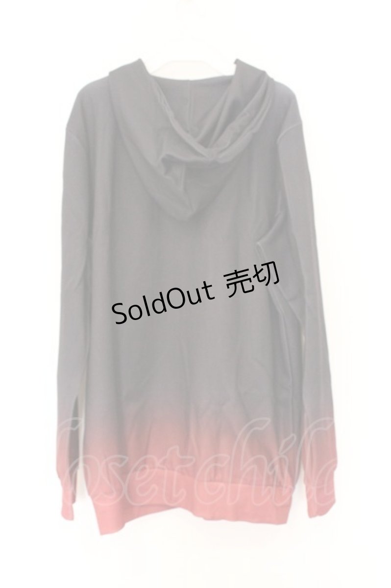 画像3: NieR Clothing / 転写ZIPパーカー  ブラック×レッドグラデーション O-26-03-14-1011-PU-TO-IG-OS (3)