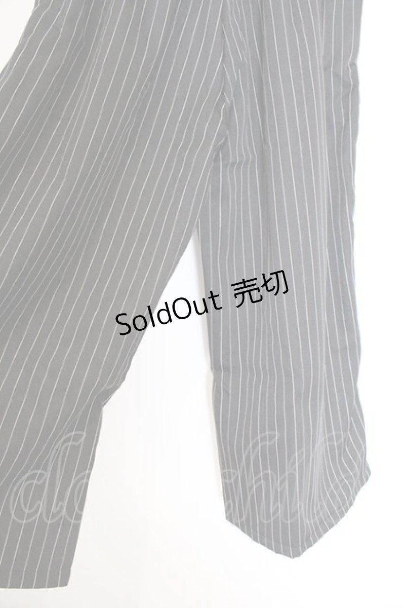 画像3: NieR Clothing / 防寒内側フリースSTRIPE WIDE PANTS パンツ  ブラック O-26-03-14-1012-PU-PA-IG-ZT498 (3)