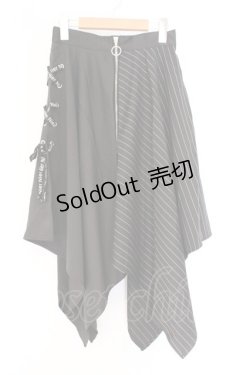 画像1: NieR Clothing / ASYMMETRY TWO-TONE SKIRT スカート  ブラック O-26-03-14-1013-PU-SK-IG-OS