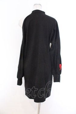 画像4: NieR Clothing / ワンショルワンピース  ブラック ハート刺繍 O-26-03-14-1001-PU-OP-IG-OS