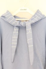 画像2: NieR Clothing / プリントパーカー  サックス タイロゴプリント O-26-03-14-1014-PU-TO-IG-ZT498 (2)