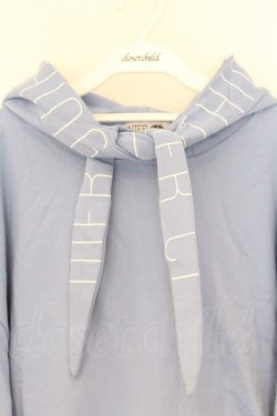 画像2: NieR Clothing / プリントパーカー  サックス タイロゴプリント O-26-03-14-1014-PU-TO-IG-OS