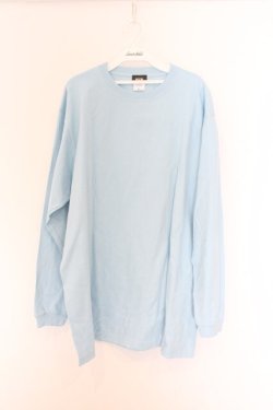 画像1: NieR Clothing / 総柄転写カットソー XL サックス バックプリント O-26-03-14-1015-PU-TO-IG-OS