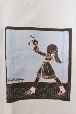 画像2: NieR Clothing / 総柄転写カットソー XL サックス バックプリント O-26-03-14-1015-PU-TO-IG-OS (2)