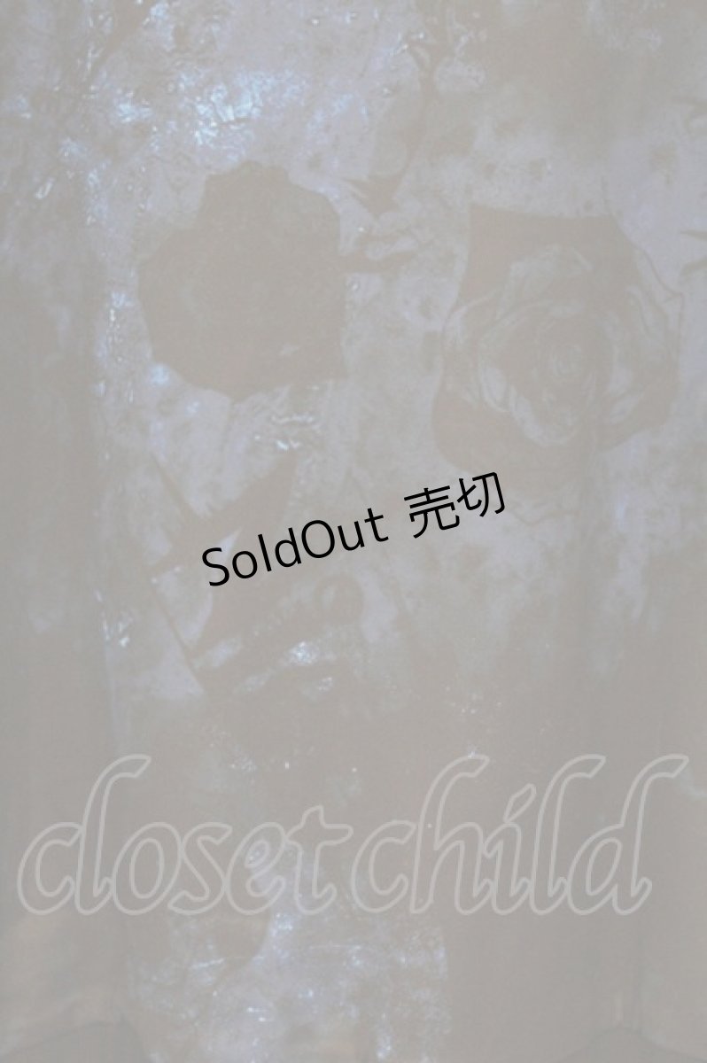 画像2: NieR Clothing / 転写ZIPパーカー  ブルー×ブラック ローズ柄 O-26-03-14-1017-PU-TO-IG-OS (2)