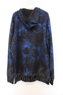 画像3: NieR Clothing / 転写ZIPパーカー  ブルー×ブラック ローズ柄 O-26-03-14-1017-PU-TO-IG-OS