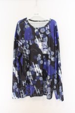 画像1: NieR Clothing / 総柄転写カットソー  ブラック パープル和傘 O-26-03-14-1019-PU-TO-IG-OS (1)