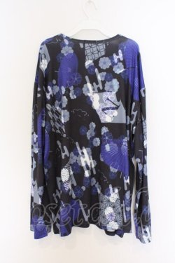 画像3: NieR Clothing / 総柄転写カットソー  ブラック パープル和傘 O-26-03-14-1019-PU-TO-IG-OS