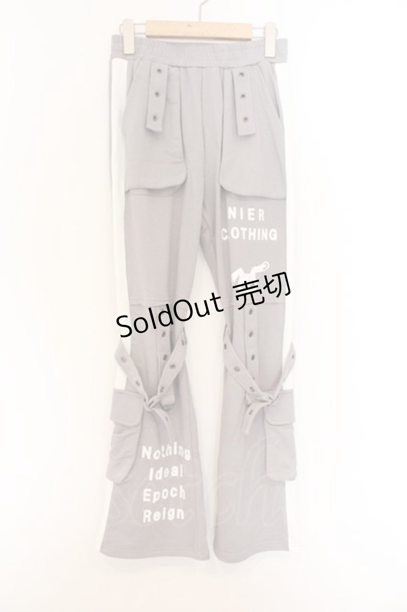 画像1: NieR Clothing / BONDAGE BELT PANTS パンツ  グレー O-26-03-14-1021-PU-PA-IG-ZT0316N (1)