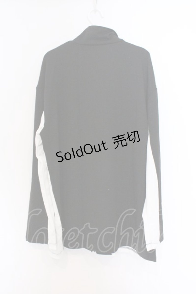 画像3: NieR Clothing / ハイネックジップパーカー  ブラック×ホワイト O-26-03-14-1023-PU-TO-IG-OS (3)