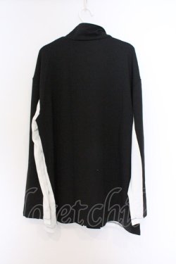 画像3: NieR Clothing / ハイネックジップパーカー  ブラック×ホワイト O-26-03-14-1023-PU-TO-IG-OS