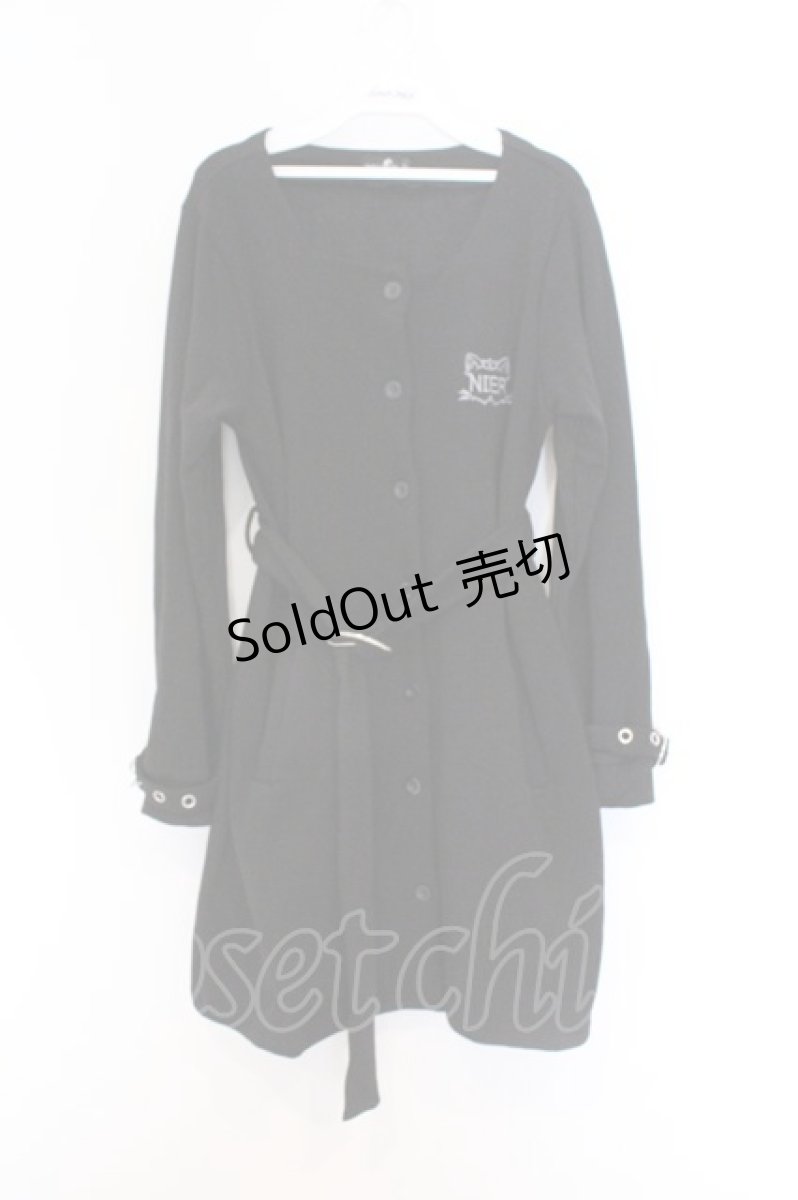 画像1: NieR Clothing / 防寒裏起毛カーディガン  ブラック O-26-03-14-1024-PU-TO-IG-OS (1)