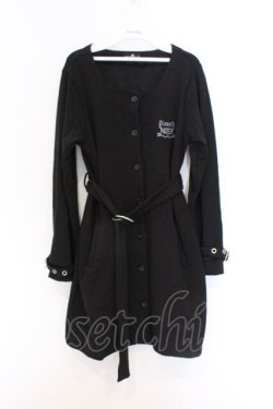 画像1: NieR Clothing / 防寒裏起毛カーディガン  ブラック O-26-03-14-1024-PU-TO-IG-OS