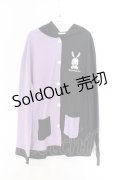 NieR Clothing / PURPLE×BLACKバイカラーカーディガン【CRY RABBIT】  パープル×ブラック O-26-03-14-1025-PU-TO-IG-ZT498