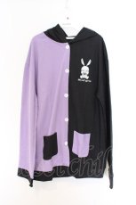 画像1: NieR Clothing / PURPLE×BLACKバイカラーカーディガン【CRY RABBIT】  パープル×ブラック O-26-03-14-1025-PU-TO-IG-ZT498 (1)