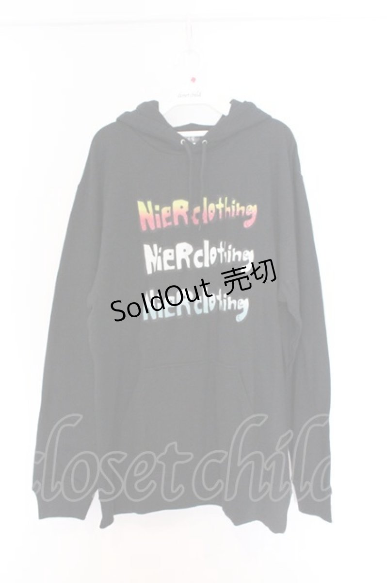 画像1: NieR Clothing / プリントパーカー 2XL ブラック O-26-03-14-1026-PU-TO-IG-ZT498 (1)