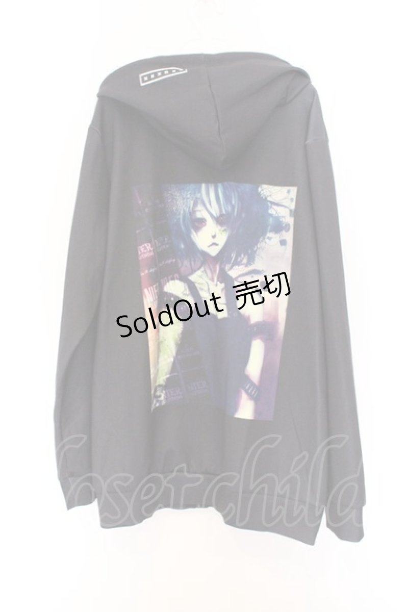 画像3: NieR Clothing / 転写ZIPパーカー  ブラック O-26-03-14-1029-PU-TO-IG-OS (3)