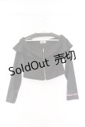 NieR Clothing / オフショルZIPトップス  ブラック×ピンク O-26-03-14-1030-PU-TO-IG-OS