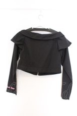 画像3: NieR Clothing / オフショルZIPトップス  ブラック×ピンク O-26-03-14-1030-PU-TO-IG-OS (3)