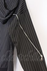 画像2: NieR Clothing / ストライプZIPラインパーカー  ブラック O-26-03-14-1031-PU-TO-IG-ZT497 (2)