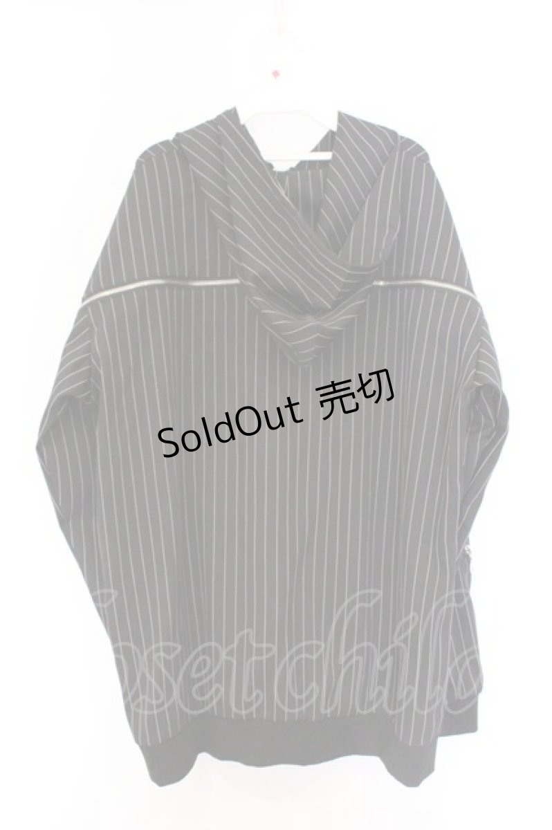 画像3: NieR Clothing / ストライプZIPラインパーカー  ブラック O-26-03-14-1031-PU-TO-IG-ZT497 (3)
