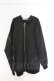 画像1: NieR Clothing / ストライプZIPラインパーカー  ブラック O-26-03-14-1032-PU-TO-IG-OS (1)