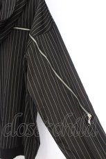 画像2: NieR Clothing / ストライプZIPラインパーカー  ブラック O-26-03-14-1032-PU-TO-IG-ZT497 (2)
