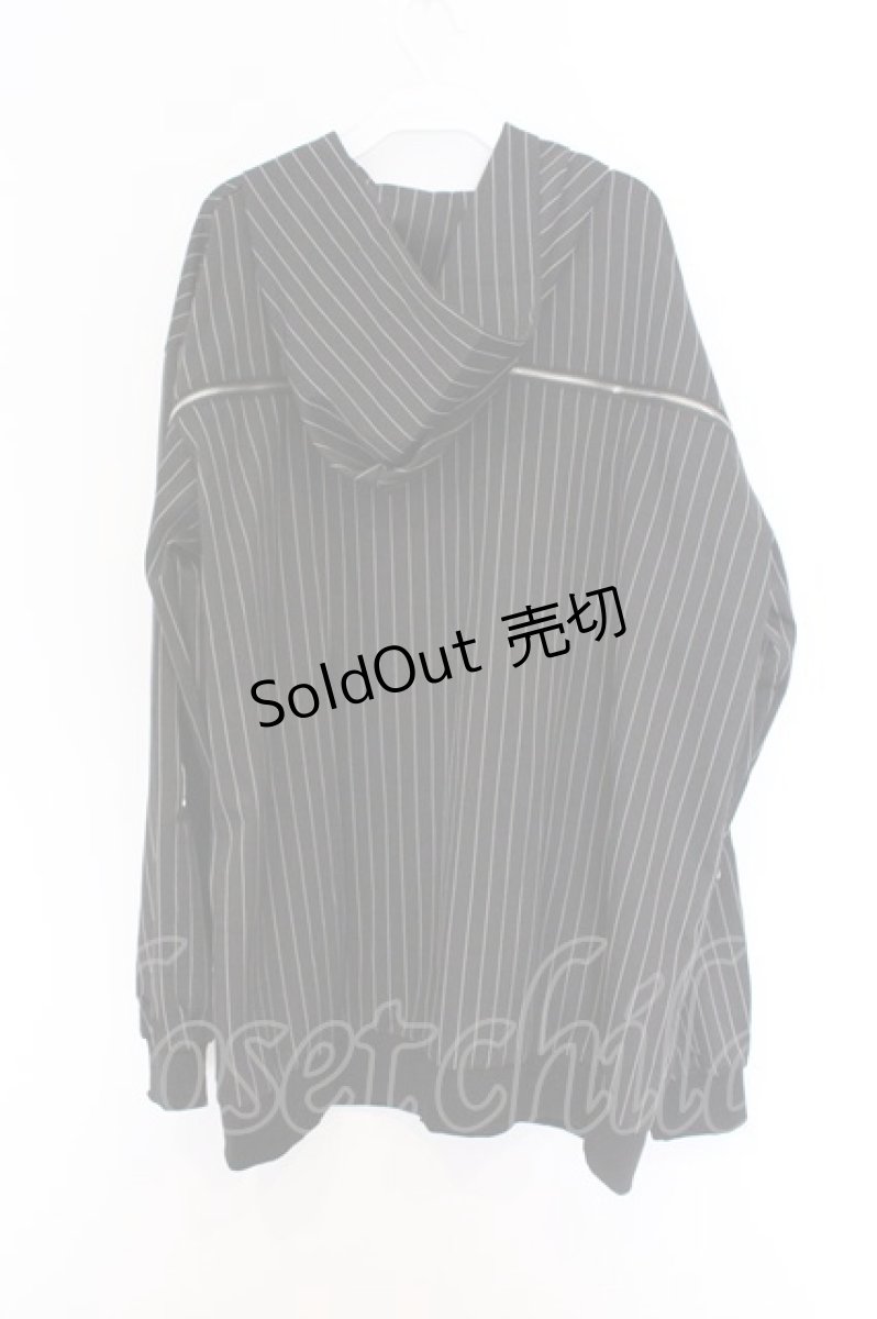 画像3: NieR Clothing / ストライプZIPラインパーカー  ブラック O-26-03-14-1032-PU-TO-IG-ZT497 (3)