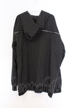 画像3: NieR Clothing / ストライプZIPラインパーカー  ブラック O-26-03-14-1032-PU-TO-IG-OS