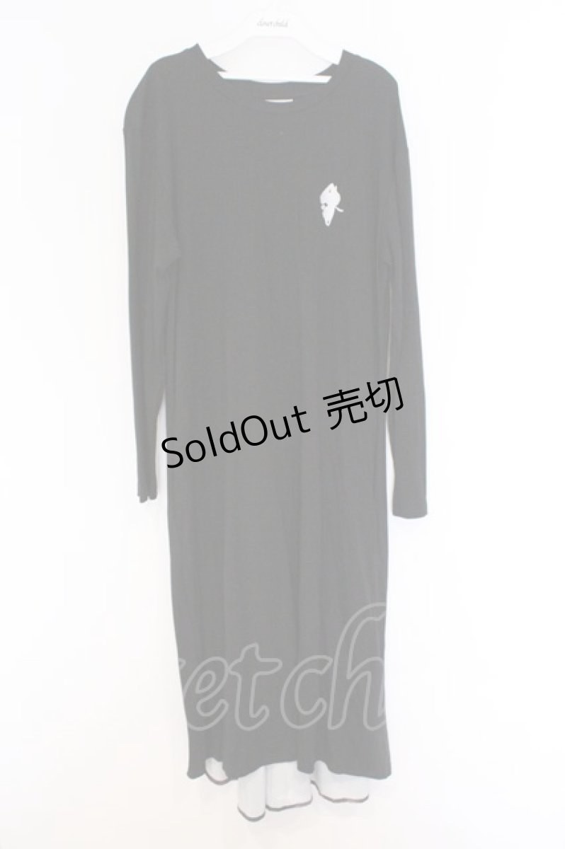 画像1: NieR Clothing / BACK ROSEマキシ丈ワンピース  ブラック×アーティステックローズ柄 O-26-03-14-1033-PU-OP-IG-ZT497 (1)