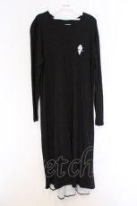 画像1: NieR Clothing / BACK ROSEマキシ丈ワンピース  ブラック×アーティステックローズ柄 O-26-03-14-1033-PU-OP-IG-ZT497 (1)