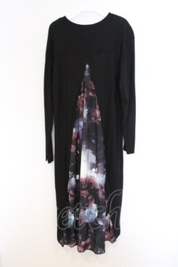 画像2: NieR Clothing / BACK ROSEマキシ丈ワンピース  ブラック×アーティステックローズ柄 O-26-03-14-1033-PU-OP-IG-OS