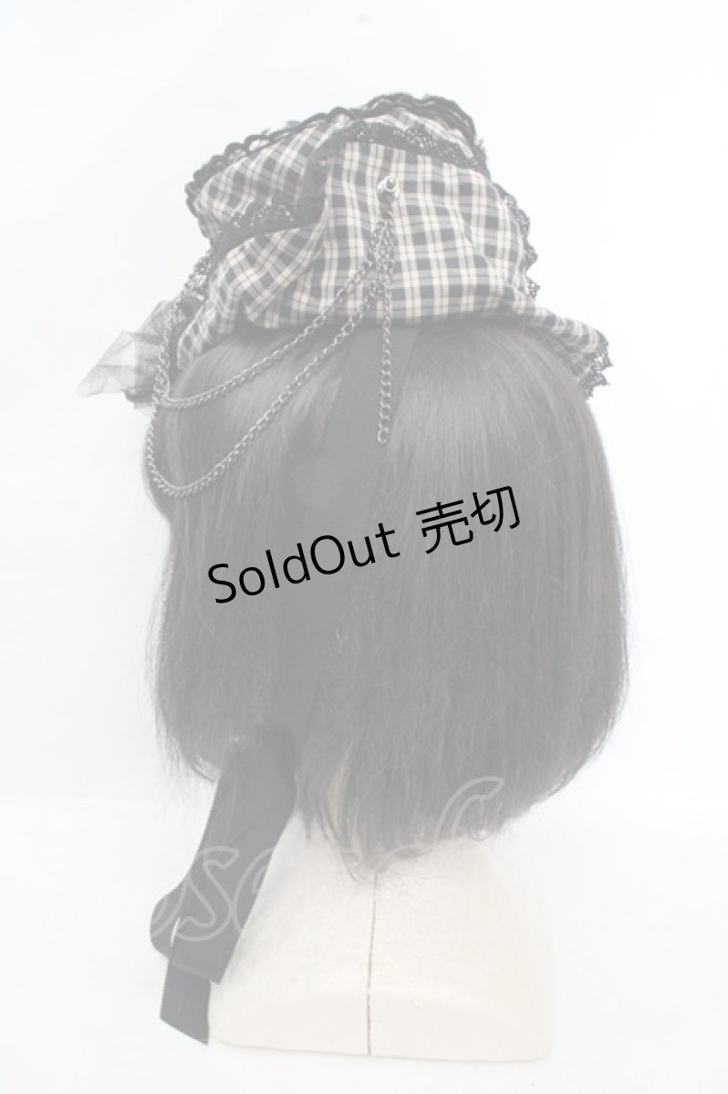 画像4: ALICE and the PIRATES / トリックマスターチェックミニハット  ベージュ O-26-03-14-048-PA-AC-OW-OS (4)