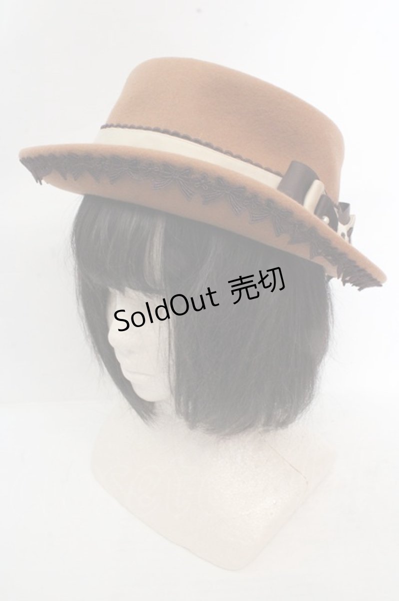 画像1: Innocent World / リボンレースハット 57cm シナモン×ショコラ O-26-03-14-052-IW-AC-OW-OS (1)