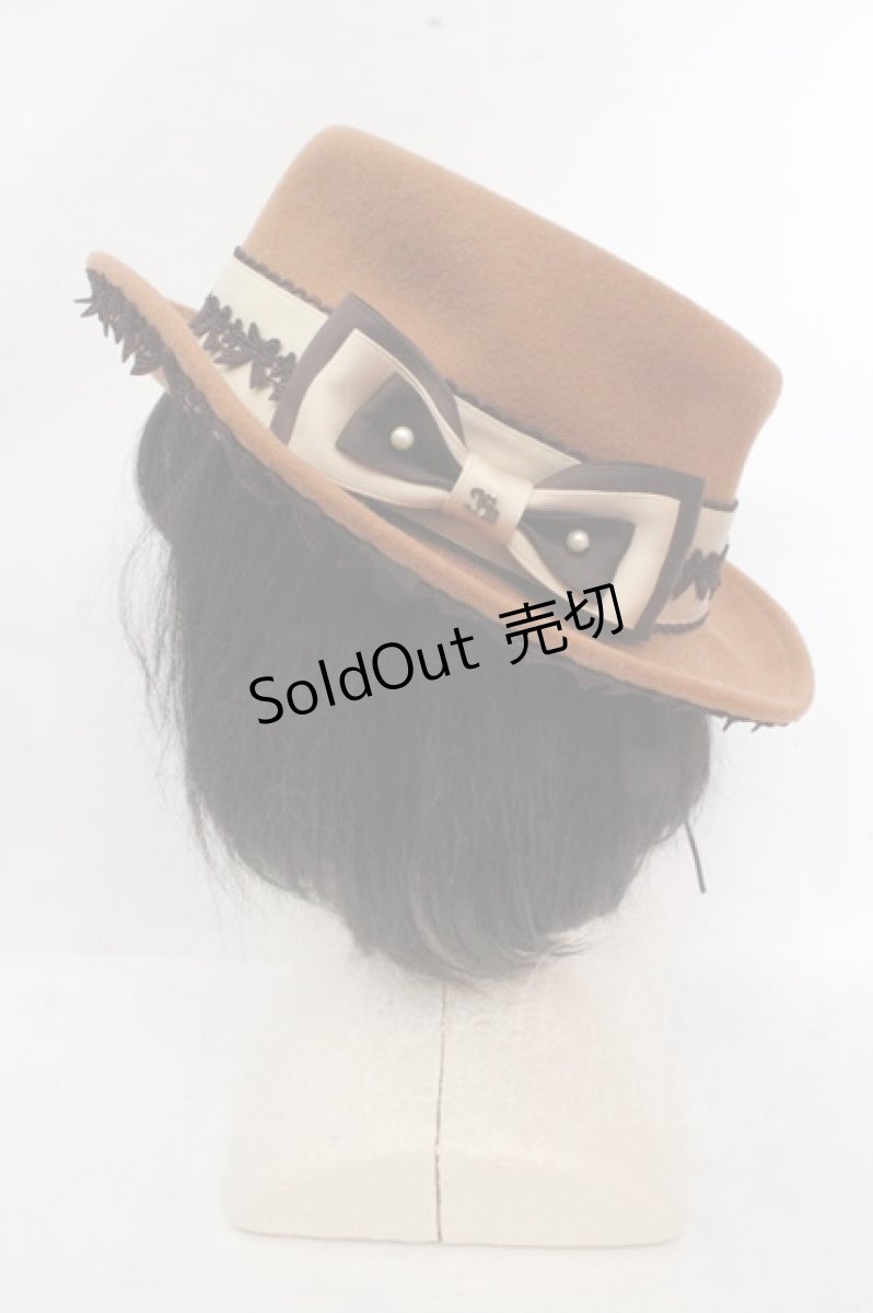 画像3: Innocent World / リボンレースハット 57cm シナモン×ショコラ O-26-03-14-052-IW-AC-OW-OS (3)