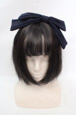 画像1: Amavel / ブレードリボンカチューシャ  ネイビー O-26-03-14-053-CA-AC-OW-OS (1)