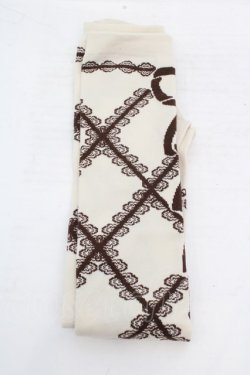 画像1: metamorphose / Secret EDENオーバーニー  ベージュ×ブラウン O-26-03-14-058-ME-ZA-OW-OS