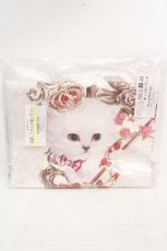 画像1: Enchantlic Enchantilly / 大判タオル  猫の女王柄（シロ×アイボリー） O-26-03-14-062-LO-ZA-OW-ZT428 (1)