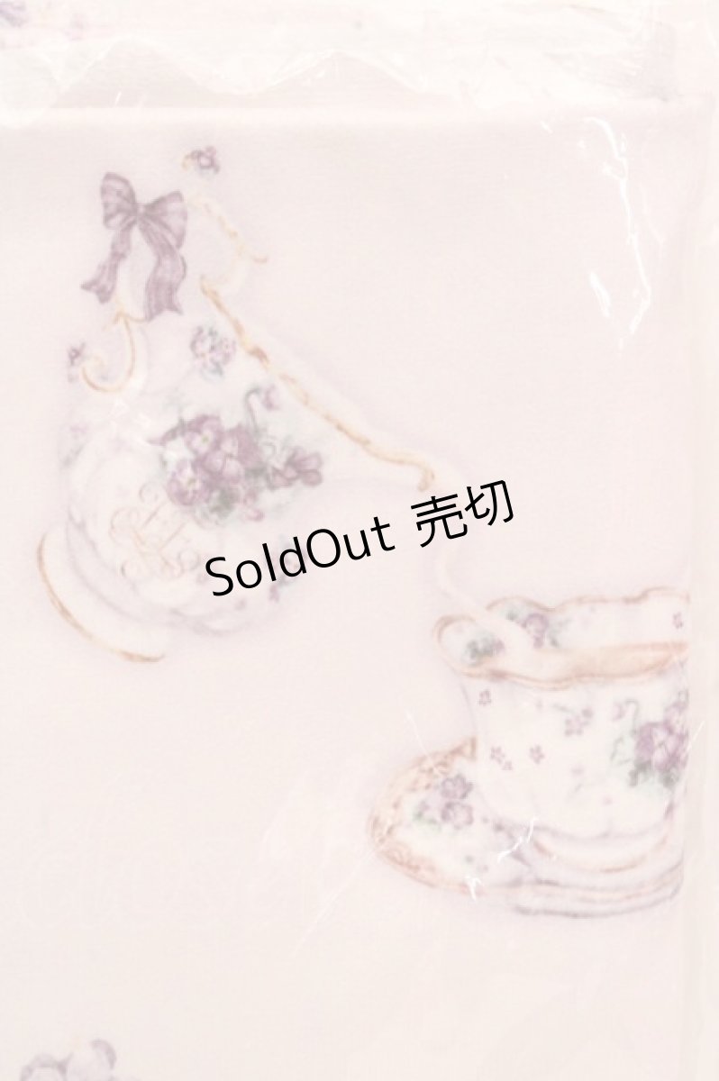 画像2: Enchantlic Enchantilly / 大判タオル  すみれのお茶会（シロ×バイオレット） O-26-03-14-064-LO-ZA-OW-OS (2)