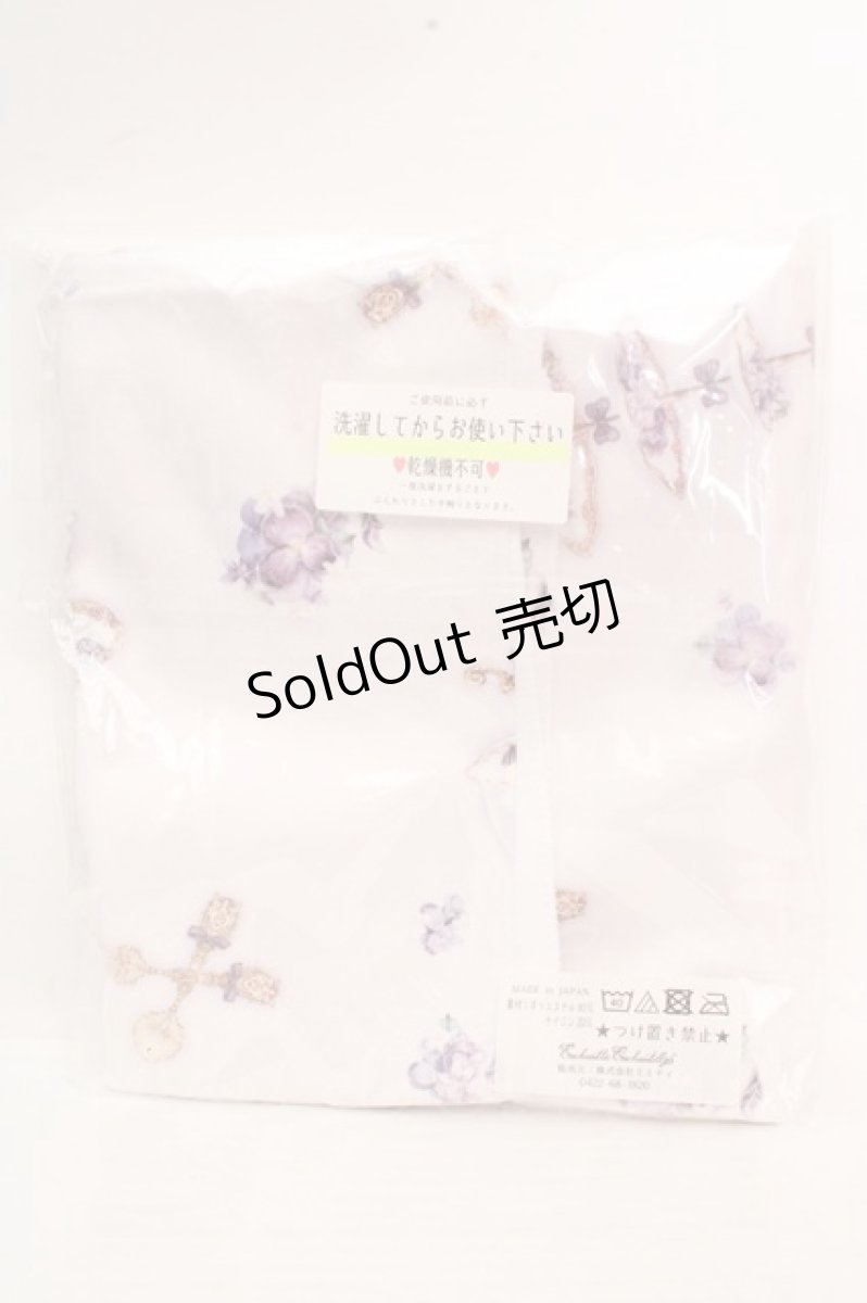 画像3: Enchantlic Enchantilly / 大判タオル  すみれのお茶会（シロ×バイオレット） O-26-03-14-064-LO-ZA-OW-OS (3)