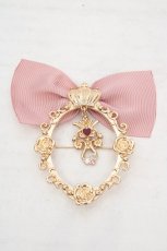 画像1: m petit by misako / AMクラウンビジューブローチ  ゴールド×ピンク O-26-03-14-069-LO-AC-OW-OS (1)