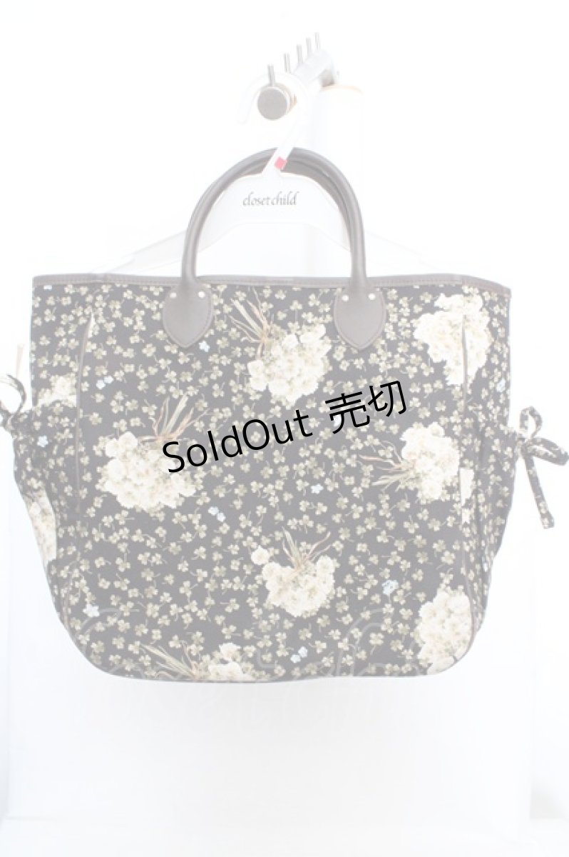 画像1: PINK HOUSE / しろつめ草バッグ  クロ O-26-03-14-007-LO-BG-IG-OS (1)