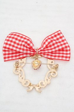 画像3: m petit by misako / AMイチゴビジューブローチ  ゴールド×アカ O-26-03-14-071-0-AC-OW-OS